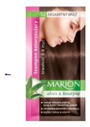 Marion Aloes & Keratyna 4-8 myć szampon koloryzujący w saszetce 52 Aksamitny Brąz 40ml