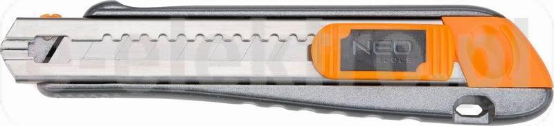 Neo Tools Grupa Topex Sp. z o.o. Sp.k. Nóż z ostrzem łamanym 18 mm, metalowy korpus 63 (63-021)