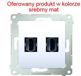 Kontakt Simon KONTAKT - Gniazdo HDMI Podwójne srebrny mat DGHDMI2.01/43 SIMON54