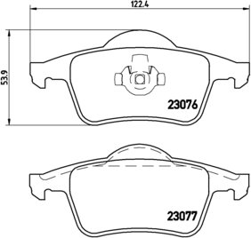 BREMBO Zestaw klocków hamulcowych, hamulce tarczowe P 86 014