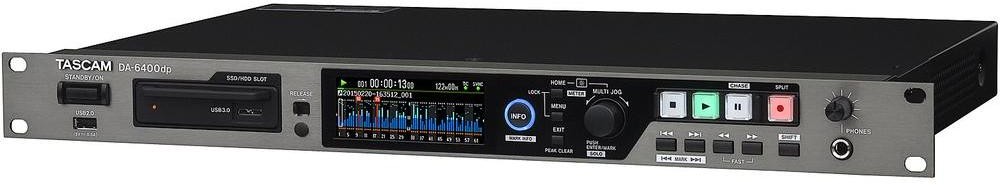 Tascam Rejestrator audio DA-6400DP Ilość kanałów nagrywania 64 WAV 24 Bit 96 kHz