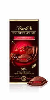 Lindt EDELBITTER 70% CHERRY AND CHILLI 150G zakupy dla domu i biura 34577429