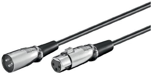 Wentronic Przewód 2.0 m XLR 3-POL. Wtyk XLR  3-POL. XLR sprzęgła, czarny 50715-GB