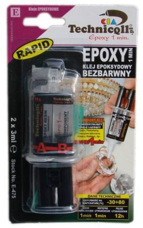 Technicoll Klej epoksydowy 1 Min. Bezbarwny 2kgx3ml