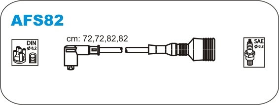 JANMOR Zestaw przewodów zapłonowych AFS82