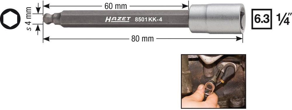 Hazet Gniazdo wkładki do bitów 1/4