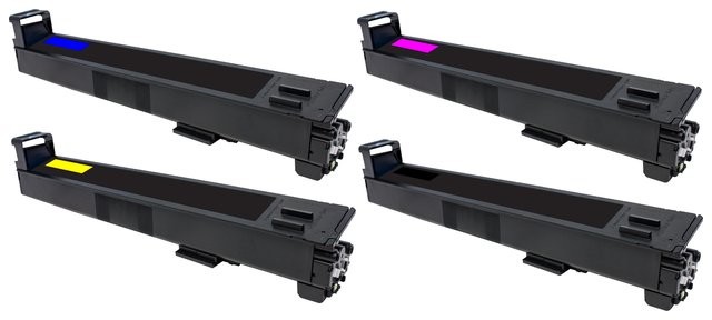 DobreTonery.PL Komplet tonerów zamienników DT827KPLH do HP LaserJet Enterprise Flow M880 M880z M880z+ NFC pasuje zamiast HP CF300A CF301A CF303A CF302A 827A CMYK 29500/32000 stron