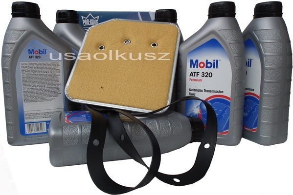 Mobil Filtr oraz olej ATF-320 skrzyni biegów 42RE Jeep Grand Cherokee -1997