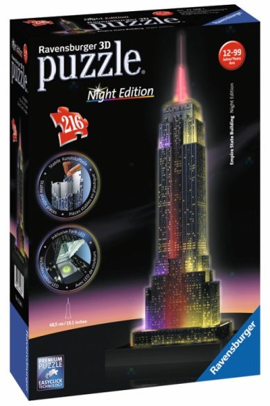 Ravensburger PUZZLE 3D 216 EL. EMPIRE STATE BUILDING NIGHT EDITION 9153