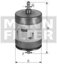 MANN FILTR PALIWA VOLVO S40/S60/V40/V70 -FILTER WK 822/2