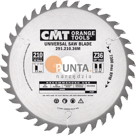 CMT PIŁY UNIWERSALNE DO PILAREK I UKOŚCIC Art.291 291.190.32FF