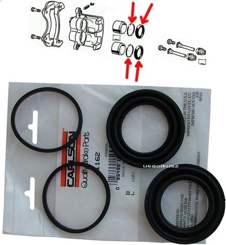 CARLSON Zestaw naprawczy przedniego zacisku hamulcowego Ford F250