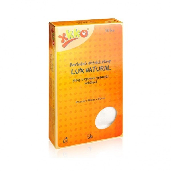 Kikko /Xkko Pieluchy tetrowe bawełniane 80x80 cm LUX ECO Natural XKKO 10 szt.