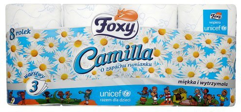 Foxy Camilla Papier toaletowy o zapachu rumianku 8 rolek