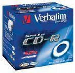 Verbatim Płyty CD-R 700MB 52x Crystal (JC 10 43327
