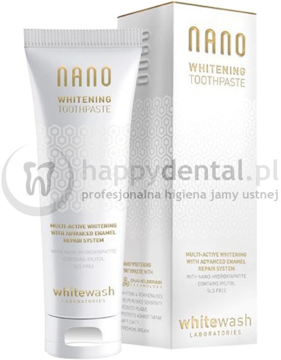 WHITEWASH NANO Toothpaste 75 ml - wybielająca pasta do zębów z nano cząsteczkami