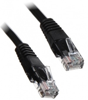 ABCVISION PATCHCORD RJ45/0.25-BLACK UTP 0.25m kat.5e