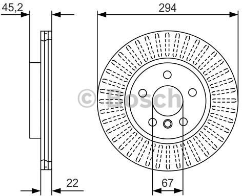BOSCH Tarcza hamulcowa przednia, 0 986 479 C91  0986479C91
