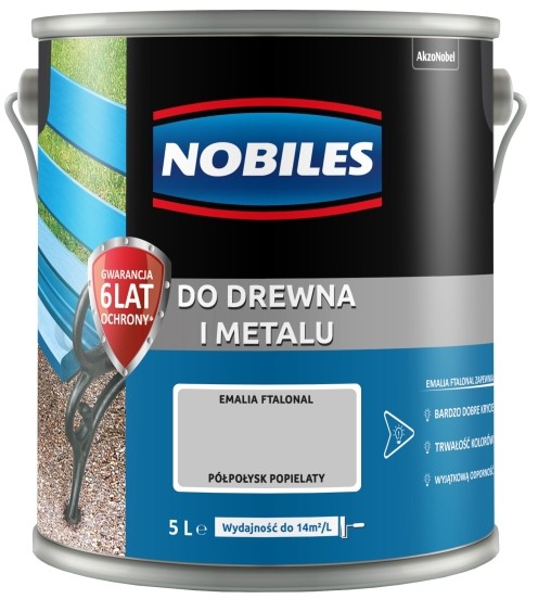 Nobiles Emalia Ftalonal popielata 5 l