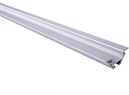 LIGHT Dekoracyjny PAC-aluminium zapewnia narożniki 90 °, anodowane, 2000 MM, srebrny matowy 990103
