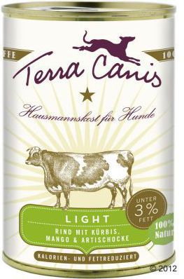 Terra Canis Light, 6 x 400g - Wołowina z dynią, mango i karczochami