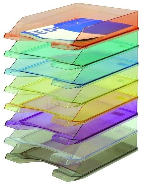 Donau Półka na dokumenty STANDARD w transparentnych kolorach 3+1 GRATIS (LYO) NB