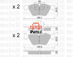 METELLI Klocki hamulcowe - komplet 22-0557-0