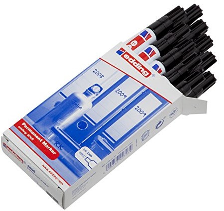 Edding Permanent Marker 3000 Czarny, 10er Pack 3000-001