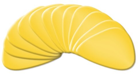 Rocktile rocktile Pick gitara plektren (Tortoise wzornictwo, nylon Pick, plektron, 12 sztuki w zestawie), żółty 00024007