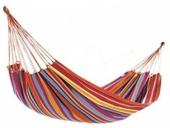Hamak dwuosobowy kolorowy mocny 150x190cm KX8626