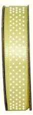 DP Craft Tasiemka satynowa w kropki Lemon Drop