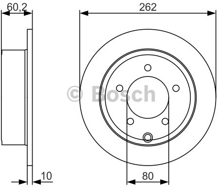 BOSCH Tarcza hamulcowa tylna, 0 986 479 A39  0986479A39