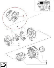 CNH ALTERNATOR NEW HOLLAND 100A 82010243