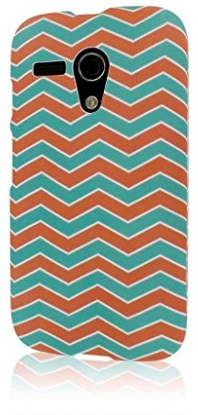 Motorola Mpero Snapz Series gumowane etui Case futerał na telefon komórkowy for Moto G miętowy Chevron