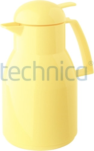 Helios Termos z tworzywa, z pokrywką 1 l, żółty | , Top Push HELIOS-2724-035