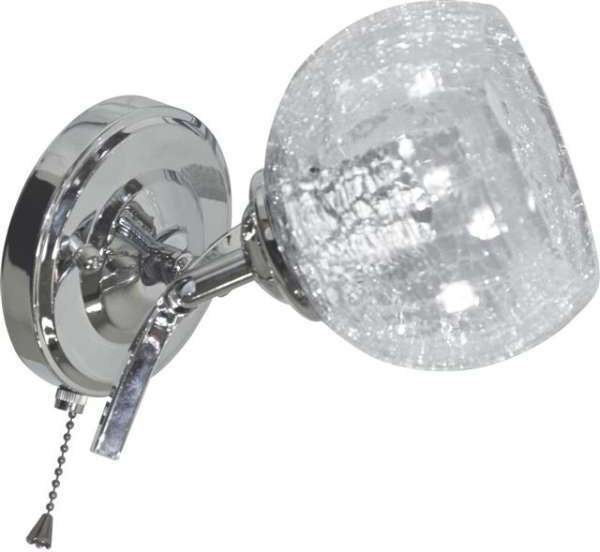 Kinkiet szklany LAMPA ścienna OPRAWA z kryształkami do pokoju K-B 22072-1 AB Sen
