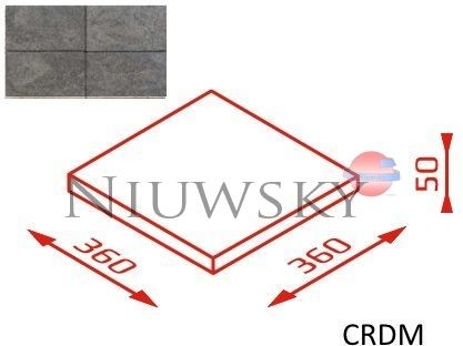 Joniec Daszek na słupek CRDM 36x36x5 kolor gagat Daszek na słupek CRDM 36x36x5 kolor gagat / Joniec