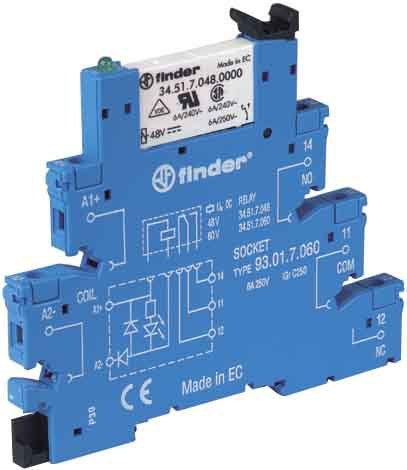 Finder Przekaźnikowy moduł sprzęgający 6,2mm, 1CO 6A 24VDC 38.51.7.024.0050