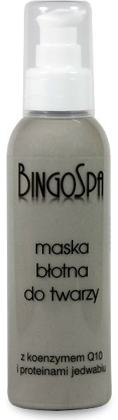 BingoSpa Maska błotna do twarzy z koenzymem Q10 i proteinami jedwabiu 150g