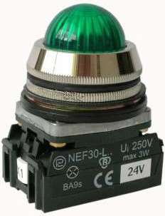Promet Lampka żarówkowa NEF30Le/230V zielona W0-L-NEF30LE/220V Z