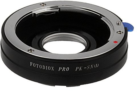 Fotodiox Pro Lens Mount Adapter, Pentax K (PK) Lens to Sony Alpha A-AS Sony A100, A200, A230, A290 wyszukiwania Mount Cameras and A30 10LA-PK-SN-G