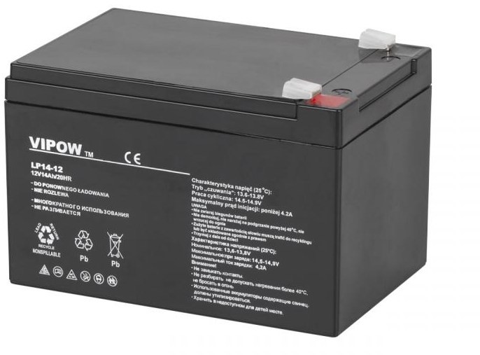 Vipow akumulator żelowy AGM 12V 14Ah