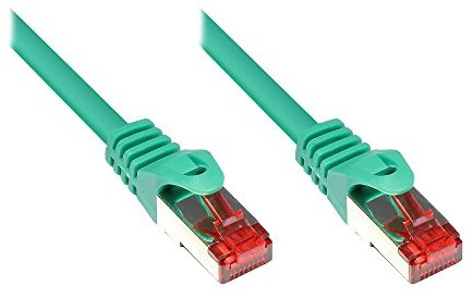 Good Connections 8060  002 kabel krosowy CAT 6 Ethernet LAN z zabezpieczeniem zatrzasku,, zielony 3 m 8060-030G