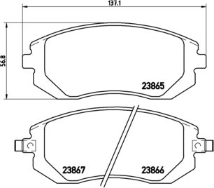 BREMBO Zestaw klocków hamulcowych, hamulce tarczowe P 78 013