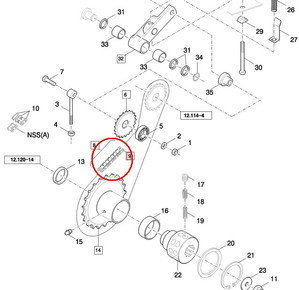 CNH ŁAŃCUCH NAPĘDU ŚLIMAKA HEDERA 84026867
