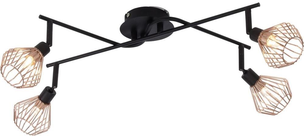 Brilliant Lampa punktowa 21094/76 G9 (DxSxW) 40 x 25 x 20 cm Czarny Miedź