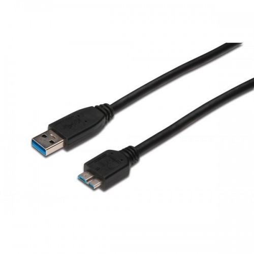 ASSMANN Kabel połączeniowy USB 3.0 SuperSpeed Typ USB A/micro USB B M/M czarny 0,25m AK-300117-003-S