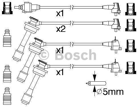 Bosch Zestaw przewodów zapłonowych 0 986 357 175