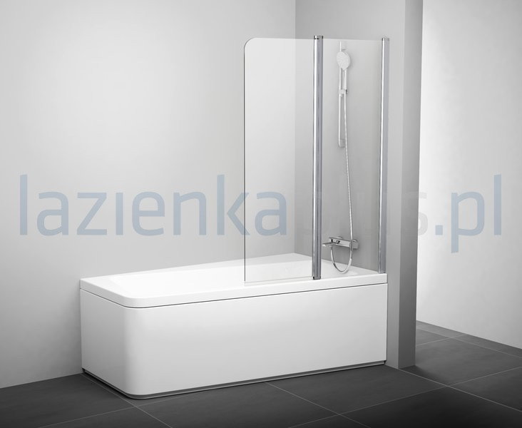 Ravak 10° parawan nawannowy 10CVS2-100 P polerowane aluminium+transparent 7QRA0C