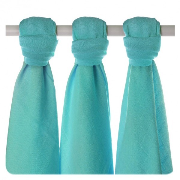 Kikko /Xkko Pieluchy bambusowe 70x70 cm Turquoise XKKO 3 szt. - Turquoise